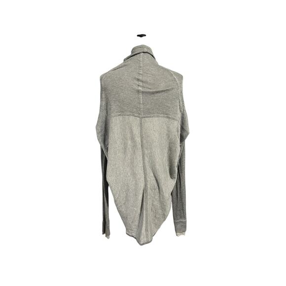 Lululemon Womens Gray/Stripe Iconic Wrap Sweater Sz 10 Athleisure Cashmere Blend - Picture 5 of 8